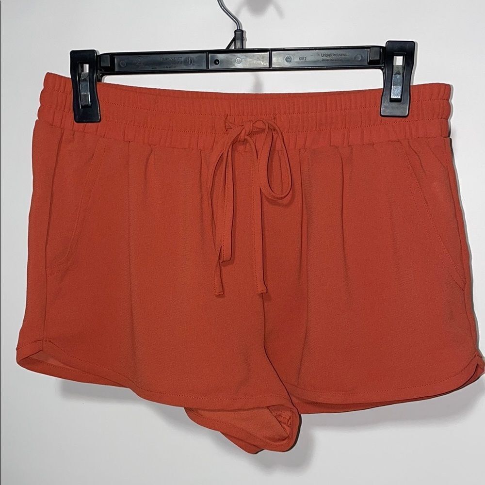 Forever 21 Orange Athletic Shorts with Elastic Waistband